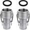 2PCS Global Type C Cam and Groove Hose Fitting, Socket x Hose ID Barbed with 2 PCS Gasket Fitting