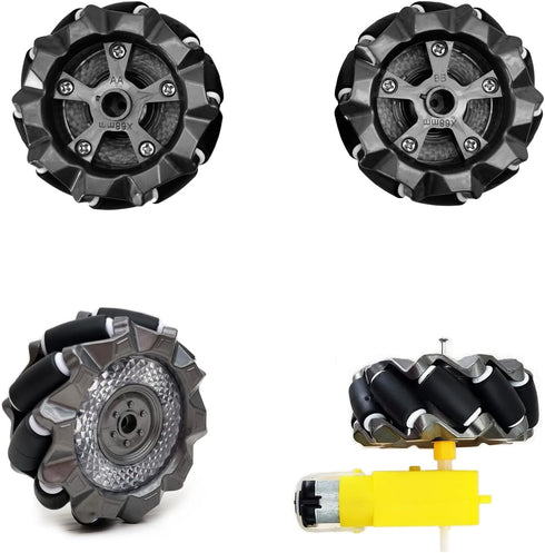 DWWTKL 4WD Programming 15+(Unassembled) DIY Mecanum Wheel Car Kit with Metal Chassis and TT Motor Smart Robot