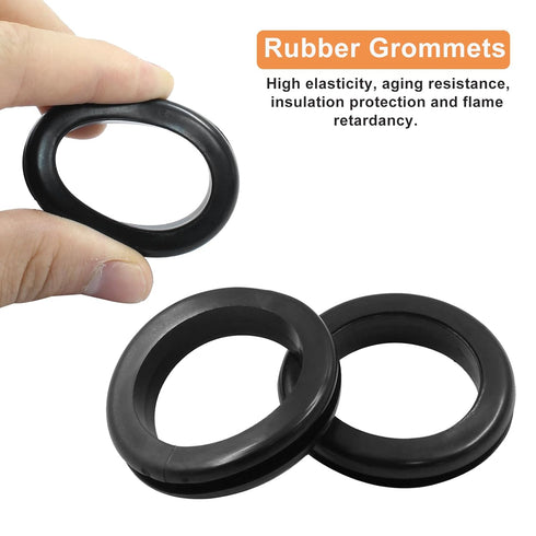 4Pcs Rubber Grommets, 1.14" ID 1.26" Drill Hole Durable Wiring Hole Grommet for Cable Hose Hardware