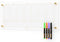 Clear Glass Weekly Dry Erase Calendar, Non-Magnetic Whiteboard for Wall, 7 Day To Do List, 23x9.5", 4 Markers