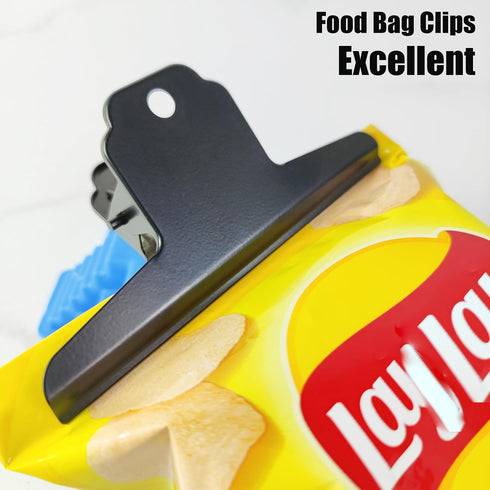 Large Metal Bulldog Clips, 10 PCS Large Binder Clips for Food Bags, Work, Art, Office