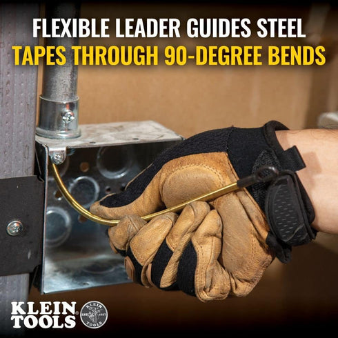 Klein Tools 50350 13-Inch Flexible Fish Tape Leader for 1/8-Inch Wide Steel Tapes, Made in USA