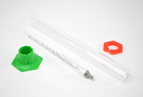 Box Brew Kits 13" Triple Scale Hydrometer and Glass Hydrometer Test Jar with Stand with Safety Bumpers Home Brewing