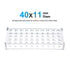 uxcell Test Tube Rack Holder Lab Stand Acrylic 40-Well Clear for 0.2ml,10ml 2Pcs