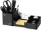 deli Plastic Desk Organizer with Pencil Holder and Sticky Note Tray, 6 Compartments for Office Supplies