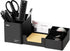 deli Plastic Desk Organizer with Pencil Holder and Sticky Note Tray, 6 Compartments for Office Supplies