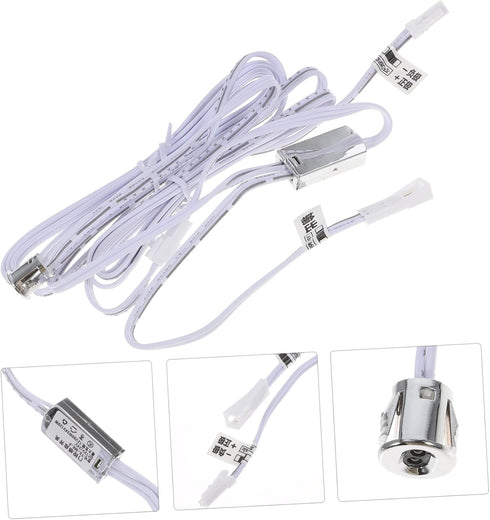 4pcs POPETPOP LED Touch Sensor Light Strip for Door Activation Easy Installation for Cabinets Wardrobes Entrances Sub