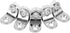 10 Pack, 9.8x5.9 Inch, Zinc Alloy Glass Shelf Holders, Plated, Silver, with Suction Cups, Shelf Bracket for Glass