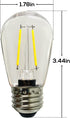 Banord 15 Pack Dimmable 2W S14 Replacement LED Bulbs, 2700K Warm White Waterproof Outdoor String Lights Vintage LED Filament Bulb, Shatterproof E26 Screw Base Edison LED Light Bulbs by Banord