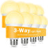 Yochoice 3 Way Light Bulbs 40 70 100W Equivalent Soft White 3000K, 4/8/12W