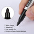 Black Permanent Markers Bulk - 24 Pack Fine Point Permanent Markers for Plastic Glass Metal Wood, Quick Dry Waterproof Permanent Markers Fine Tip for Kitchen Classroom Office by SFAIH