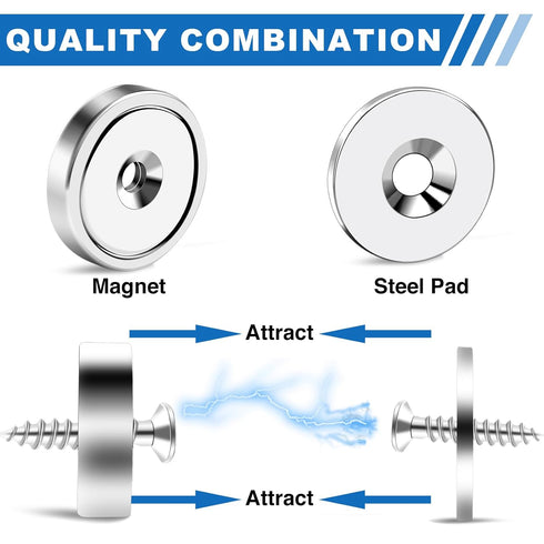 12pc Countersunk 20lbs 0.63x0.19inch LOVIMAG Neodymium Rare Earth Magnets, Strong with Hole & Iron Sheet, Force Cabinet
