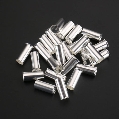 Baomain 50-Pack AWG 1/0 (50mm²) Long: 25mm Copper Crimp Connectors, Non-Insulated Ferrule Pin Terminals (EN50-25)