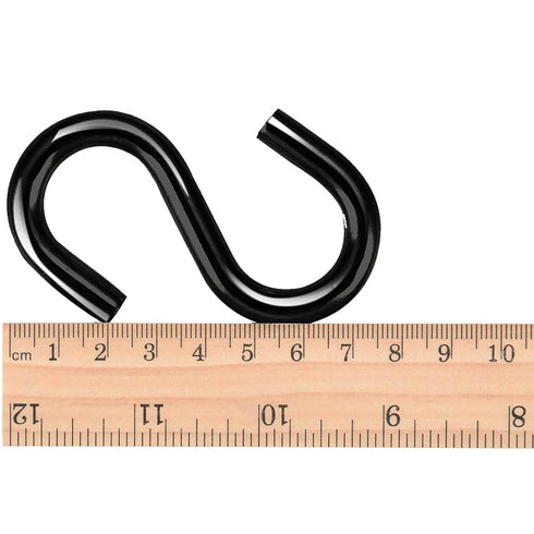 Shappy S Hooks Heavy Duty, Max 441 Lbs Black S Hooks for Hanging Plants Hammock S Shaped Hanging Hooks Strong Utility Hooks for Swing Pots Pans Kitchen Utensils Clothes Tools(3 Inch Long, 4 Pieces)