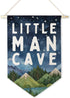 ArtisaEura Little Man Cave Wall Canvas Banners, Mountain Nursery Decor, Woodland Mountain Landscape