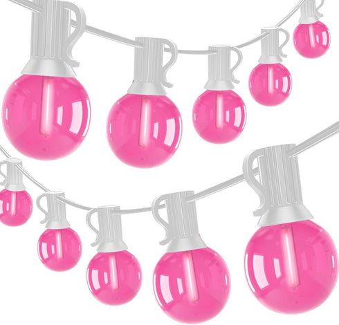 50Ft Valentine's Day Outdoor String Lights, G40 Valentines Day Decorations Lights with