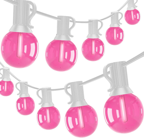 50Ft Valentine's Day Outdoor String Lights, G40 Valentines Day Decorations Lights with