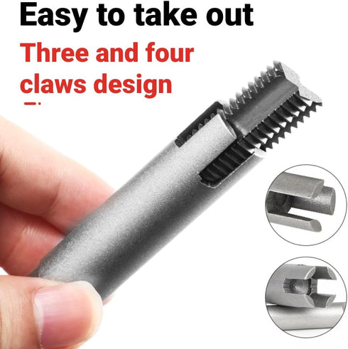 Steel Broken Head Taps Extractor Set, 6 Pcs Screw Remover for Everyday Home Repair Work
