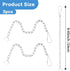Toilet Chain Replacement Kit: 3Pcs 9.5 Stainless Steel Toilet Flapper Handle Chain with Hook Ring, Silver