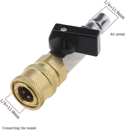 Compressed Air Quick Change Coupling, Pneumatic Ball Valve Shut-Off Valve 1/4 Inch