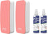 LOUKIN 2 Pack Magnetic Dry Erase Eraser, Whiteboard Eraser, Glass Board Eraser (Pink), Includes Two Bottles of Cleaners