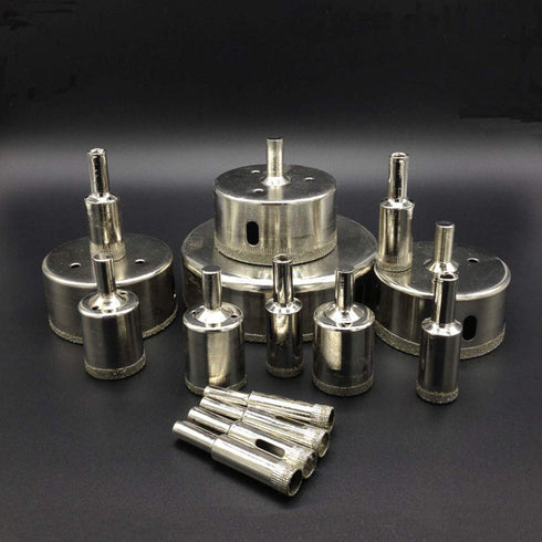 15PCS Diamond Drill Bit Set, 3 Otters Hole Saw for Glass, Marble, Granite Stone