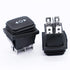 mxuteuk 3pcs Waterproof Momentary Rocker Switch, DC 12V 10A Toggle Power Button, 3 Position Motor Polarity Reversing