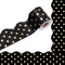 Whaline 32.8ft Dot Bulletin Board Borders, Black with Gold Foil Dot Die-Cut Trim for Classroom Decoration