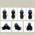 46 Pcs 4mm Pneumatic Quick Push in Connect Air Tube Fitting Kit, Includes Straight/Elbow/Tee/Splitter Connectors