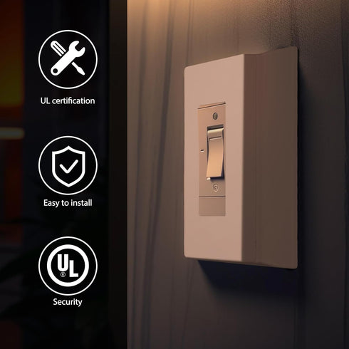 Kanayu 5 Pieces Electrical Box Extender, Shallow Surface Box Extender, Non Metallic, 1 Gang, White