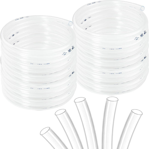 Clear Vinyl Tubing, Clear Hose PVC Tubing (1/2" ID x 5/8” OD x 10 Feet)