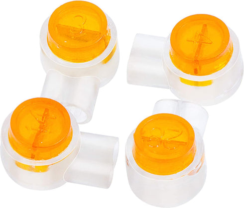 200 Pack UY Wire Connector, Waterproof Clear Button Telephone Wire Connectors, UY Butt Splice Connector Network Cable