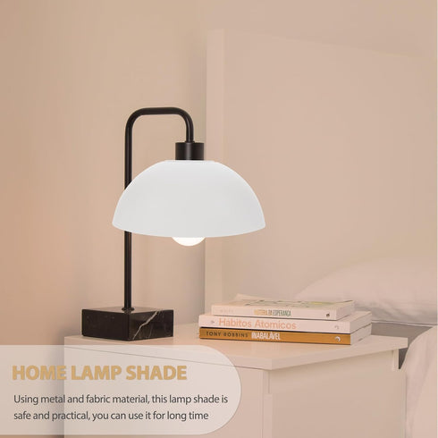 4pcs Set Uonlytech Plastic Horseshoe Lamp Shades Floor Lamp Shade White Replacement Bowl for Table