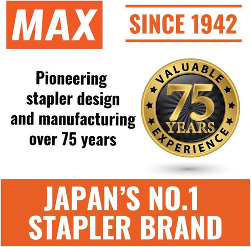Max USA Easy Grip Heavy Duty Desk Stapler, Model HD-50F BLACK