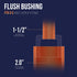 Everflow Supplies FCFB2112 2 to 1-1/2" Flushing Bushing with FTG to Sweat Connection Ends