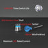 LED Latching Push Button Switch - Stainless Steel, IP67 Waterproof, 5-24V 20A with Wire Socket Plug (1, Red, 19mm)