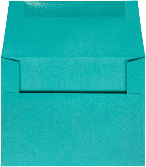JAM PAPER A2 Colored Invitation Envelopes - Sea Blue Recycled, 100/Pack, 4 3/8 x 5 3/4