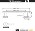 YACVCL Bath Towel Bar Black, 23.6 Inch Towel Rack, 304 Stainless Steel Bathroom Accessories Wall Mounted