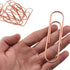 HAHIYO Paperclips 4 inch (100mm), Extra Large Sturdy Rose Gold Vinyl Coated, 14 Pack