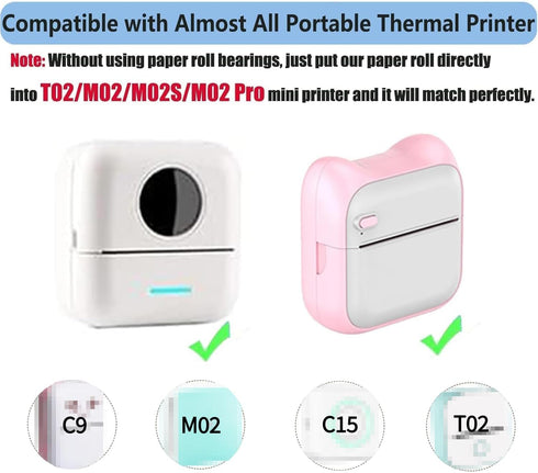 57mm 2.5mm, 3-Rolls Transparent Self-Adhesive Thermal Paper, Glossy Thermal Printer Paper for Mini Portable Printer, X
