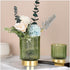 Makeup Brush Holder, Glass Pen Holder Desk Cup, Unique Organizer for Home Office (Amber1)