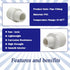 9PCS 1" to 3/4" PVC Pipe Fitting, Hex Nipple G1 Male X G3/4 Male Coupling Adaptor for Thread Plumbing Connection