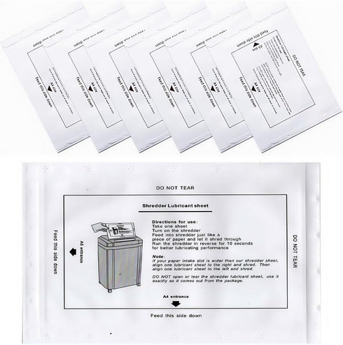 ZUMVIVIN Paper Shredder Lubricant Sheets | Paper Shredder Oil | Convenient NO Dirty