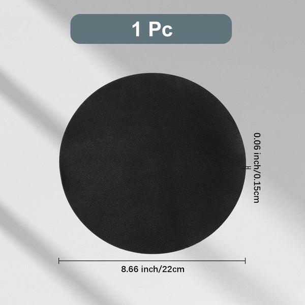 BEAMARKER 8.7 Inch Round Mouse Pad with Stitched Edge Black Small Computer Mouse Mat Non Slip Washable Waterproof