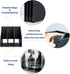 Marte Vanci Collapsible 3 Compartment Magazine Holder Desktop Organizer, Adjustable Sturdy File Dividers, Document