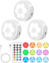 GOODEA.fun Puck Lights with Remote, 13 RGB Colors LED Under Cabinet Lights,