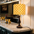 Generic 11.8 Inch Modern Lamp Shade with Colorful and Natural Checkered Pattern Bamboo Made, Translucent Drum Shape