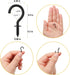RELBRO 100 Pcs Black Mini Screw Hooks, 1/2 Inch Tiny Metal Screw in Jewelry Hooks for Crafts, Keys, Plants