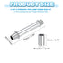 PATIKIL 4Set M10 60mm(2.36") Straight Pipe Lamp Stems Rod Kit, Carbon Steel Long Double End Thread Rod with Coupling