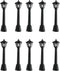 Tustao 10Pcs Black Mini Miniature Street Light Model, Railway Train Post Lamps Light
